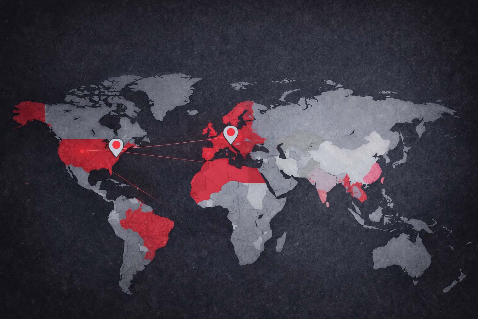 Map of Eurgomma international presence and US logistics hub